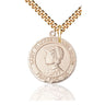 14kt Gold Filled St. Elizabeth Ann Seton Patron Saint Medal Necklace 1x5/8 inches on 24 inch Curb Chain by Bliss