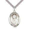 Sterling Silver St. Dominic Savio Patron Saint Medal Necklace 1x3/4 inch with 24 inch chain by Bliss