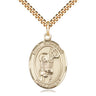 14kt Gold Filled St. Stephanie Patron Saint Medal Necklace 1 inch by 3/4 inch with 24 inch chain by Bliss Manufacturing