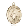 14kt Solid Gold Our Lady of Lebanon Medal Pendant 1 x 3/4 inch by Bliss Manufacturing