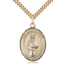 14kt gold filled Our Lady of Hope medal necklace with 1 x 3/4 inch pendant on 24 inch chain by Bliss