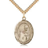 14kt Gold Filled St. John of the Cross patron saint medal necklace 1 inch by 3/4 inch on 24 inch chain by Bliss