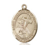 14kt Solid Gold St. Bernard of Clairvaux Patron Saint Medal Pendant by Bliss Manufacturing