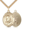 14kt gold filled Pope Benedict XVI commemorative medal necklace 1 x 3/4 inch with 24 inch chain by Bliss