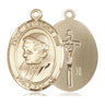 14kt Solid Gold Pope Benedict XVI Medal Pendant 1 x 3/4 inch Handcrafted by Bliss