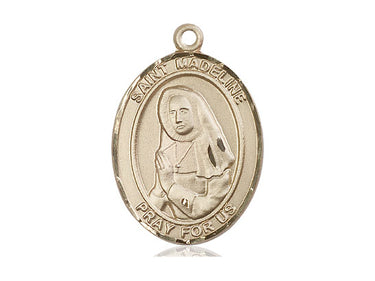 14kt solid gold St. Madeline Sophie Barat patron saint medal pendant 1 inch by Bliss Manufacturing