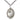 Sterling silver footprints cross necklace with 1 x 3/4 inch pendant and 24 inch chain by Bliss