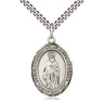 Sterling Silver St. Bartholomew the Apostle Medal Necklace 1x3/4 inch with 24 inch chain by Bliss