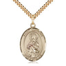 14kt Gold Filled St. Matilda Patron Saint Medal Necklace 1 inch x 3/4 inch Medium with 24 inch Chain by Bliss