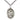 Sterling silver St. Placidus patron saint medal necklace, 1x3/4 inch pendant on 24 inch curb chain, handcrafted by Bliss Manufacturing