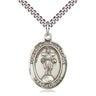 Sterling Silver Our Lady of All Nations Medal Necklace 1 inch by 3/4 inch with 24 inch chain handmade by Bliss