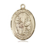 14kt Solid Gold St. Zita patron saint medal pendant 1 x 3/4 inch by Bliss