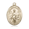 14kt Solid Gold Our Lady of Knock Catholic Medal Pendant 1 x 3/4 inch by Bliss Manufacturing