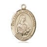 Medium 14kt solid gold Our Lady of the Railroad Catholic medal pendant by Bliss Manufacturing