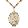 14kt Gold Filled St. Alice Patron Saint Medal Necklace 1x3/4 inch on 24 inch Chain by Bliss