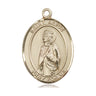 14kt solid gold St. Alice patron saint medal pendant, 1 inch by 3/4 inch, handcrafted by Bliss