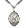 Sterling Silver Blessed Trinity Catholic pendant necklace with 24 inch chain by Bliss Manufacturing