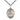 Sterling silver St. Rachel medium patron saint medal necklace with 24 inch chain by Bliss Manufacturing