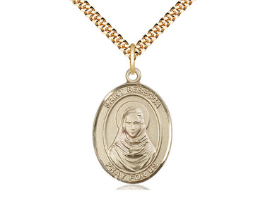 14kt Gold Filled St. Rebecca Patron Saint Medal Necklace 1x3/4 inch with 24 inch chain by Bliss