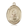 14kt Solid Gold St. Rebecca Catholic Patron Saint Medal Pendant 1 inch by 3/4 inch Handcrafted by Bliss Manufacturing USA