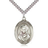 Sterling Silver St. Rebecca Patron Saint Medal Necklace 1 inch x 3/4 inch with 24 inch Chain by Bliss