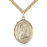14kt Gold Filled St. Victoria Patron Saint Medal Necklace 1x3/4 inch on 24 inch chain by Bliss Manufacturing