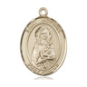 14kt Solid Gold St. Victoria Catholic patron saint medal pendant 1 inch by 3/4 inch handcrafted by Bliss