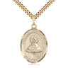 Gold Filled Our Lady of San Juan Medal Necklace 1 inch by 3/4 inch on 24 inch Chain by Bliss