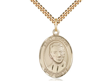 14kt Gold Filled St. Eugene de Mazenod patron saint medal necklace with 24 inch chain by Bliss