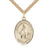 14kt Gold Filled Our Lady of Africa Medal Necklace 1 x 3/4 inch with 24 inch chain by Bliss