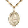 14kt Gold Filled St. Sharbel patron saint medal necklace with 24 inch chain by Bliss Manufacturing USA