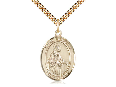 14kt Gold Filled St. Remigius of Reims Patron Saint Medal Necklace 1x3/4 inches with 24 inch chain by Bliss