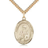 14kt Gold Filled St. Basil the Great Medium Patron Saint Medal Necklace 1 inch by 3/4 inch on 24 inch Chain by Bliss
