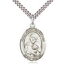 Sterling Silver St. James the Lesser Catholic Patron Saint Medal Necklace 1 inch by 3/4 inch with 24 inch chain by Bliss