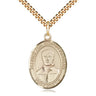 14kt Gold Filled Blessed Pier Giorgio Frassati medal necklace with 24 inch chain, handcrafted by Bliss Manufacturing USA