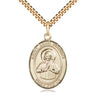 14kt Gold Filled St. John Vianney Patron Saint Medal Necklace 1x3/4 inch with 24 inch Curb Chain by Bliss