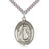 Sterling Silver Blessed Karolina Kozkowna patron saint medal necklace with 24 inch chain by Bliss