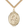 14kt Gold Filled St. Walter of Pontoise patron saint medal necklace with 24 inch chain by Bliss Manufacturing
