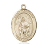 14kt Solid Gold St. Deborah patron saint medal pendant 1x3/4 inch by Bliss Manufacturing