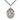 Sterling Silver Our Lady of Mercy Medal Necklace 1x3/4 inch pendant on 24 inch chain by Bliss
