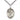 Sterling silver St. Peter Nolasco patron saint medal necklace 1 inch by 3/4 inch on 24 inch chain by Bliss