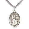 Sterling silver Our Lady of Consolation medal necklace 1 x 3/4 inch on 24 inch chain by Bliss