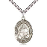 Sterling Silver St. Marie Magdalen Postel Patron Saint Medal Necklace 1x3/4 inches on 24 inch Chain by Bliss