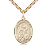 14kt Gold Filled St. Athanasius Patron Saint Medal Necklace 1 x 3/4 inch with 24 inch Chain by Bliss