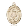 14kt solid gold St. Athanasius patron saint medal pendant, 1 inch by 3/4 inch, handcrafted by Bliss USA