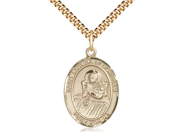 14kt Gold Filled St. Lidwina of Schiedam Patron Saint Medal Necklace with 24 inch Chain by Bliss Manufacturing