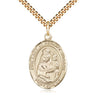 14kt Gold Filled Our Lady of Prompt Succor Medal Necklace 1 x 3/4 inch with 24 inch Chain by Bliss Manufacturing