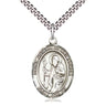 Sterling silver St. Joseph patron saint medal necklace with 24 inch chain, handcrafted by Bliss