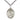 Sterling Silver Our Lady of Olives Medal Necklace 1 inch x 3/4 inch pendant on 24 inch chain by Bliss