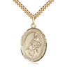 Gold Filled St. Thomas of Villanova Patron Saint Medal Necklace 1 x 3/4 inch with 24 inch Chain by Bliss